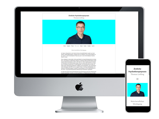 Anja Bonkowski Konzept und Gestaltung Berlin Webdesign Psychotherapeut Thomas Leissing