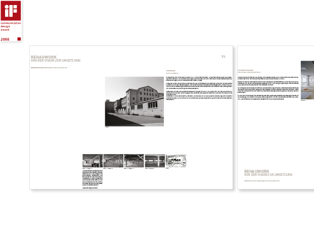 Konzeptionelles Layout fuer einen Architektur-Wettbewerbs-Beitrag. IF Design Award - Blatt 1
