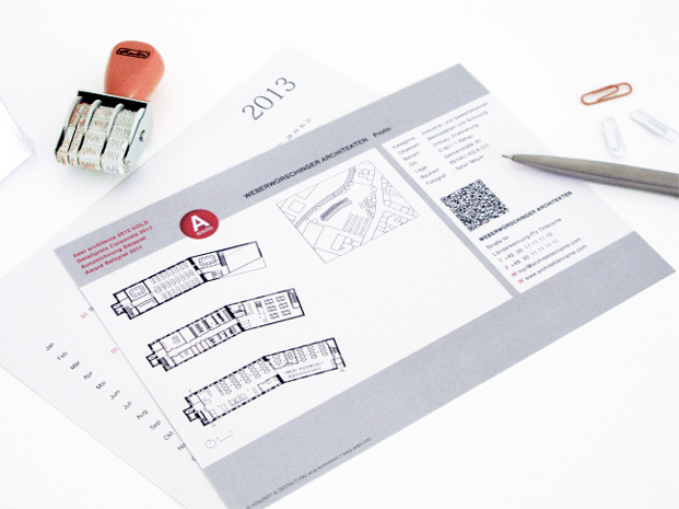 Kalenderbox Architektur, Konzept und Gestaltung eines Architektur-Kalenders. Design Anja Bonkowski, Berlin